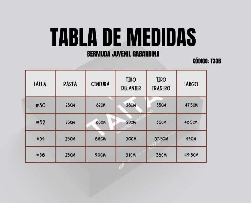 Bermuda Juvenil TAITA T30 - Imagen 6