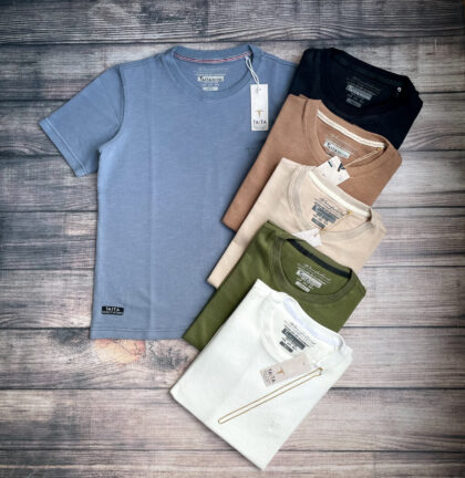 Camiseta cuello redondo con textura para hombre | TAITA