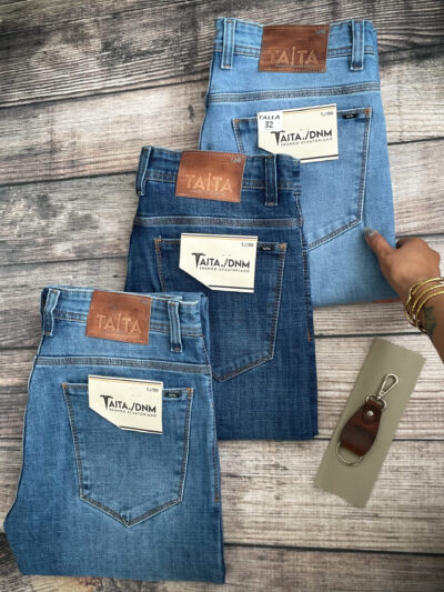 Pantalón Jean Hombre Basta Recta Minimalista Premium | Colección Andes TAITA T50