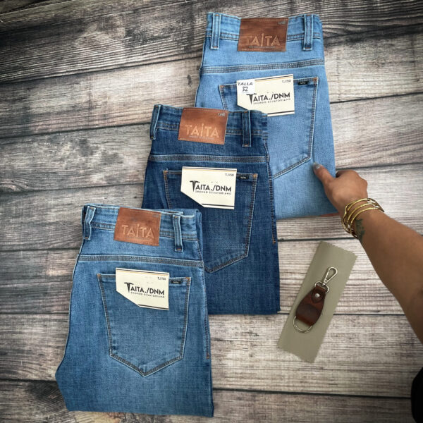 Pantalón Jean Hombre Basta Recta Minimalista Premium | Colección Andes TAITA T50