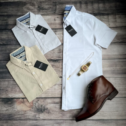 Camisa Andes Algodón – Camisa elegante manga corta para hombre | TAITA
