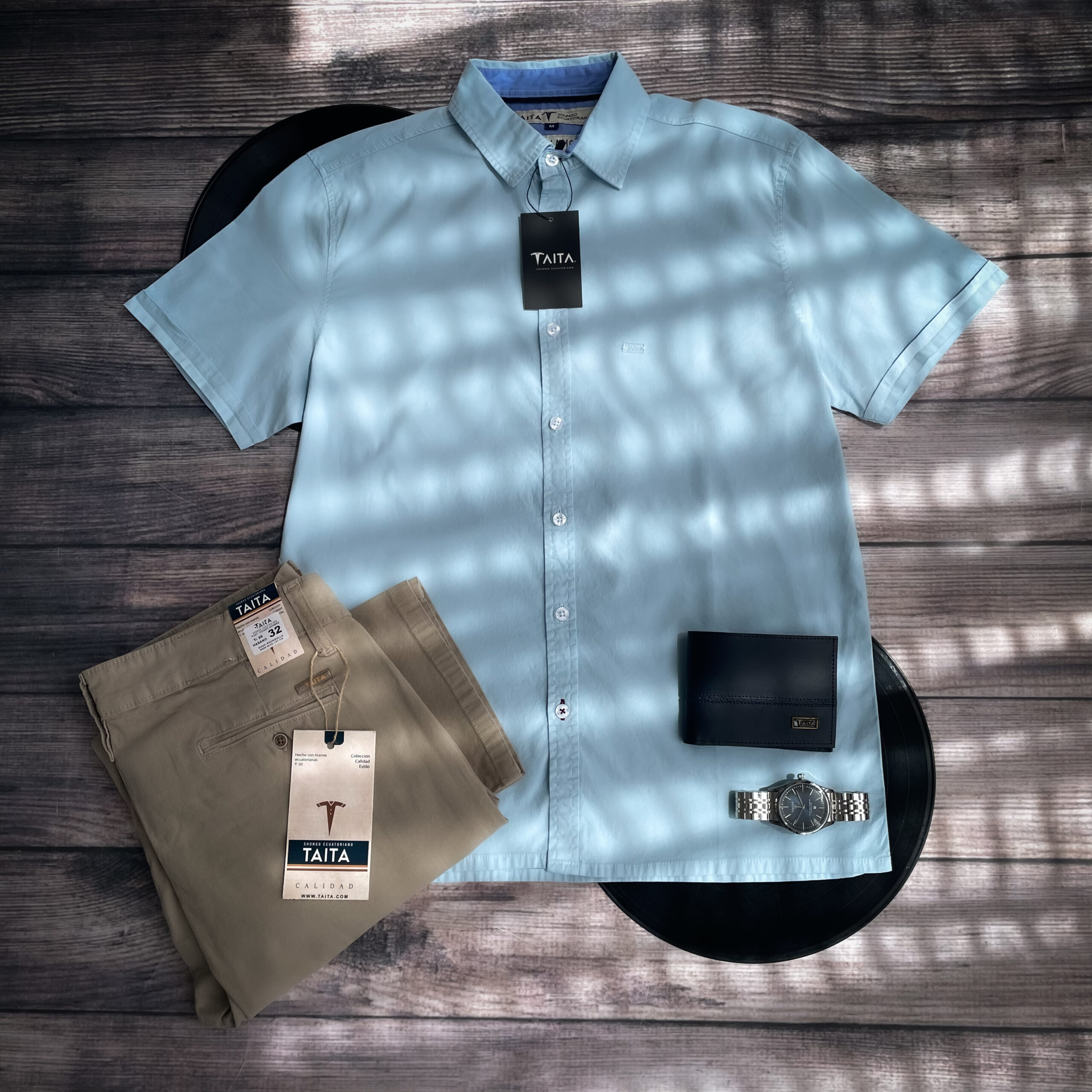 Camisa Manga Corta Premium Cuello Frances Sin Bolsillo Hombre Andes - Imagen 7