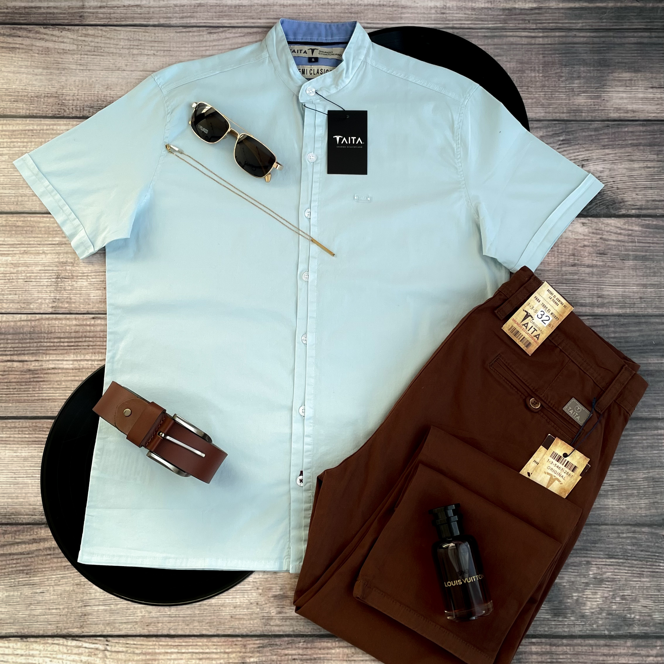 Camisa Manga Corta Premium Cuello Mao ANDES - Imagen 3