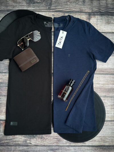 Camiseta Labrada Crepé Cuello Redondo ANDES